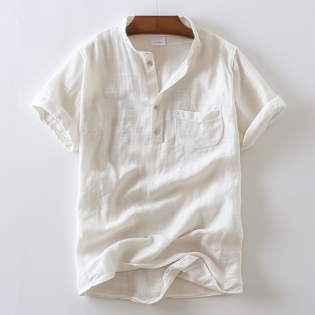 Luce di Sole - V Hals Linnen Shirt